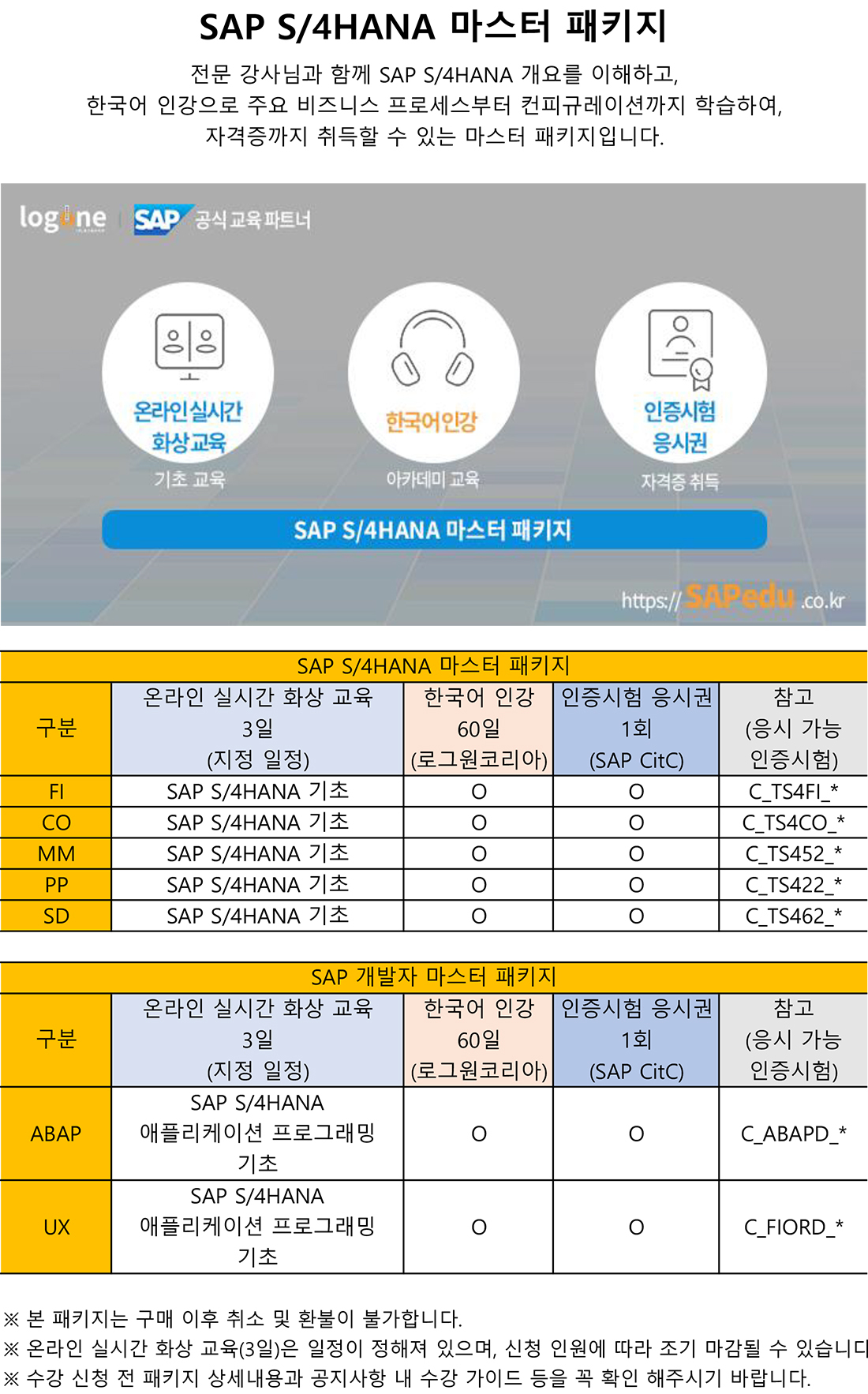 SAP온라인교육-로그원코리아(sapedu)_SAP S4HANA 마스터 패키지_구성_2503.jpg